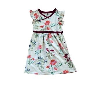 Tea Collection Floral Dress with Ruffle Sleeves